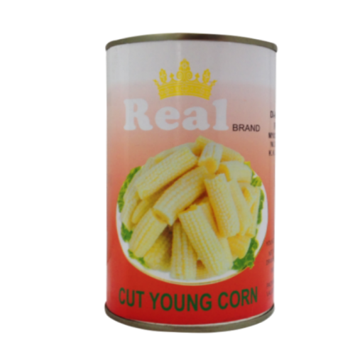 real cut young corn